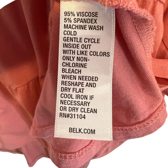 New Directions Womens Curvy Button-Down Tiered Tunic Shirt 3X Pink Long Sleeve - Picture 4 of 8